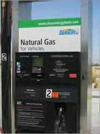 Photo of a natural gas fuel pump.